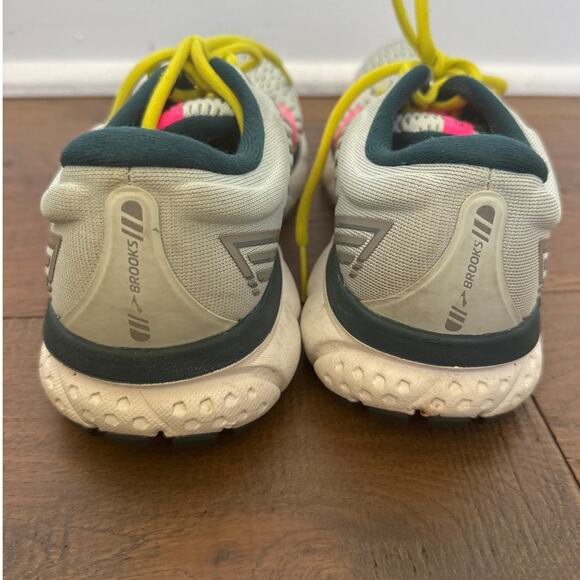 Brooks Ghost 13 Neutral Running Shoes Women's Size 7.5 Gray Pink Neon Laces - Picture 4 of 7